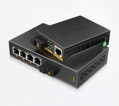 1光4電千兆單模單纖 一對(duì)裝 勝為SC口光纖收發(fā)器 20KM BGH104GX