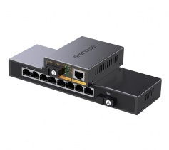 千兆單模單纖1光8電一對(duì)裝 勝為SC光纖收發(fā)器 20Km BGH218AB